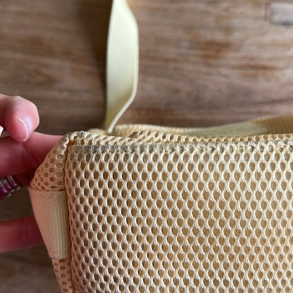 Dagne Dover Yellow Air Mesh Minimalist Crossbody Bag with Dust Bag - Picture 17 of 17